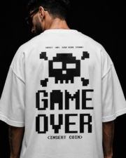 Game Over White Oversized Tee - Image 5