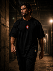 Ronaldo 7 Black Oversized Tee - Image 2