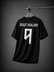 Braut Haaland 9 Black Oversized Tee - Image 2