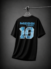Messi 10 Black Oversized Tee - Image 2